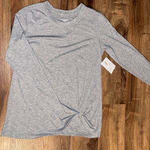 NWT Old Navy Go-Dry Breathable Active Front Knot Long Sleeve Shirt for Women